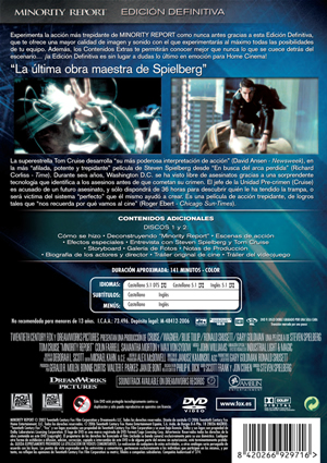 Minority Report Edici N Definitiva Car Ula Dvd Index Dvd Com Novedades Dvd Blu Ray Dvd