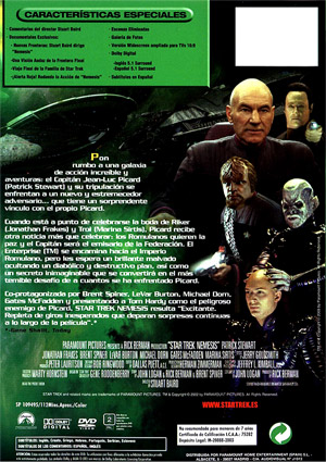 Carátula trasera de Star Trek 10: Nemesis